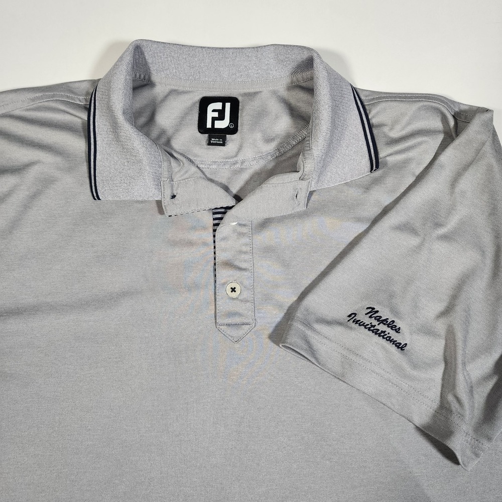 FootJoy Performance Golf Polo Mens‎ (L) GREY Short Sleeve Naples International